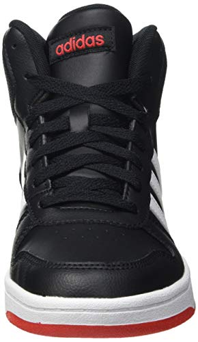 adidas Hoops Mid 2.0, Basketball Shoe, Core Black/Footwear White/Vivid Red, 26.5 EU