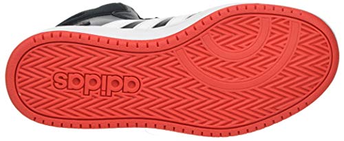 adidas Hoops Mid 2.0, Basketball Shoe, Core Black/Footwear White/Vivid Red, 39 1/3 EU