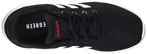 adidas Lite Racer CLN 2.0, Road Running Shoe, Core Black/Cloud White/Scarlet, 36 2/3 EU