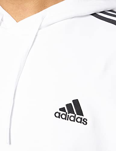 adidas M 3S FL HD Sweatshirt, White/Black, Mens
