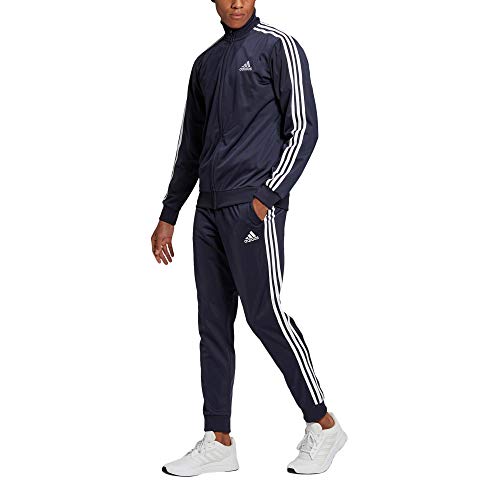 adidas M 3S TR TT TS Tracksuit, Mens, Top:Legend Ink/White Bottom:Legend Ink f17/white, Small