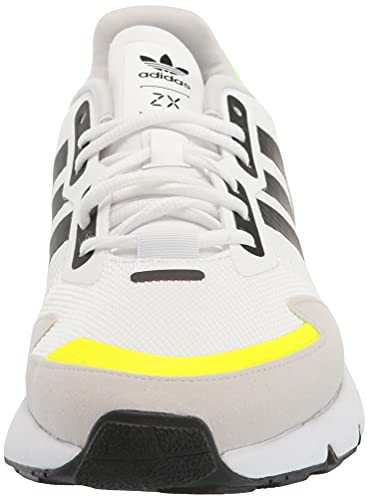 adidas Originals Men's ZX 1K Boost Sneaker, White/Black/Solar Yellow, 13