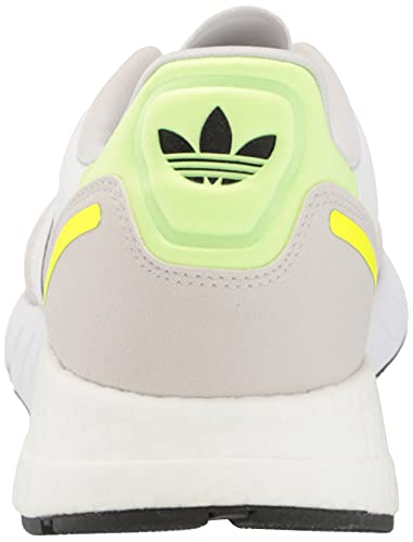 adidas Originals Men's ZX 1K Boost Sneaker, White/Black/Solar Yellow, 13