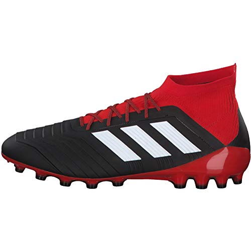 Adidas Predator 18.1 AG, Botas de fútbol Hombre, Negro (Negbás/Ftwbla/Rojo 001), 41 1/3 EU
