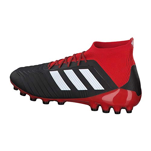 Adidas Predator 18.1 AG, Botas de fútbol Hombre, Negro (Negbás/Ftwbla/Rojo 001), 41 1/3 EU