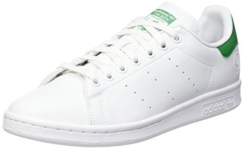 adidas Stan Smith Vegan, Sneaker Hombre, Footwear White/Green/Footwear White, 40 EU