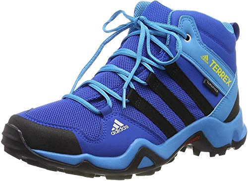 Adidas Terrex Ax2R Mid CP K, Zapatillas de Marcha Nórdica Unisex Niños, Azul (Blue Beauty/Core Black/Shock Yellow Blue Beauty/Core Black/Shock Yellow), 32 EU