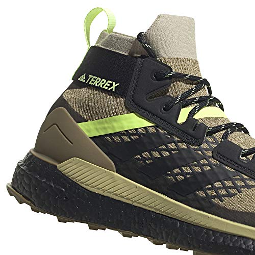 adidas Terrex Free Hiker Primeblue, Walking Shoe Hombre, Savannah/Core Black/Hi-Res Yellow, 42 EU
