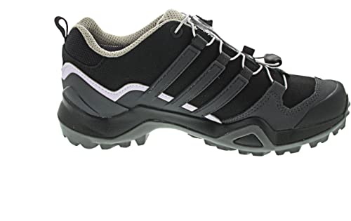 adidas Terrex Swift R2 GTX, Trail Running Shoe Mujer, Core Black/Solid Grey/Purple Tint, 40 EU