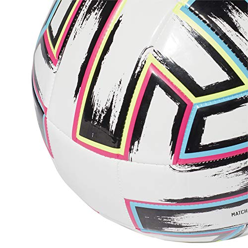adidas UNIFO TRN Balón de Fútbol, Men's, White/Black/Signal Green/Bright Cyan, 5