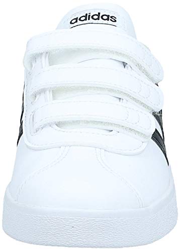 Adidas Vl Court 2.0 Cmf C, Zapatillas de deporte Unisex Niños, Blanco (Ftwr White/Core Black/Ftwr White Ftwr White/Core Black/Ftwr White), 33.5
