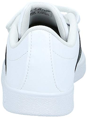 Adidas Vl Court 2.0 Cmf C, Zapatillas de deporte Unisex Niños, Blanco (Ftwr White/Core Black/Ftwr White Ftwr White/Core Black/Ftwr White), 33.5