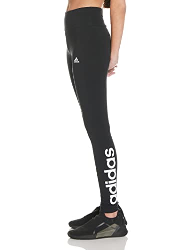 adidas W Lin Leg Leggings, Womens, Black/White, Medium