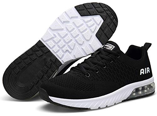 Aire Zapatillas Fitness Hombre Zapatos Deportivos para Casual Correr Transpirables Gimnasio Sneakers Ser 1 Negro 43 EU