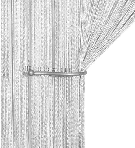 AIZESI Cortina Retro Lisa con Flecos para Puerta Protectora contra Insectos, Moscas, para Divisor Puertas o Ventanas, Cortina Panel 90 x 200 cm, mosquitero