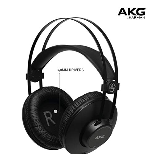 AKG K52 Closed Back - Auriculares, 18 - 20000 Hz, 200 mW, 110 dB, 32 Ω