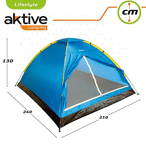 AKTIVE 52551 - Tienda campaña dome para 4 personas AKTIVE camping 210x240x130 cm