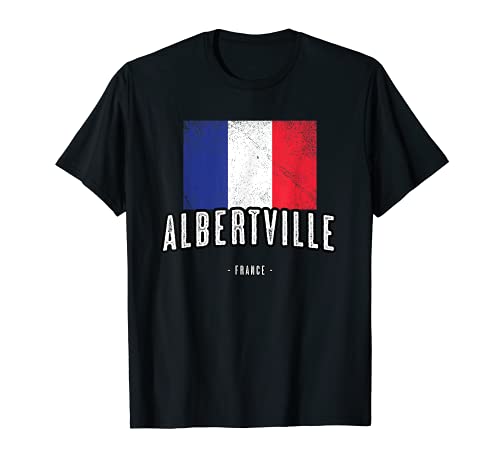 Albertville Francia | FR Ciudad Bandera, Drapeau Français - Camiseta