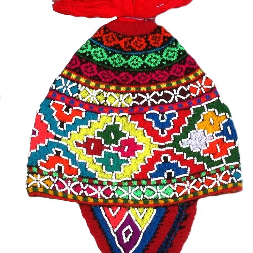Alpacaandmore Cusquena Peruana tejida a mano para mujer, estilo tradicional chullo con lentejuelas laboriosas