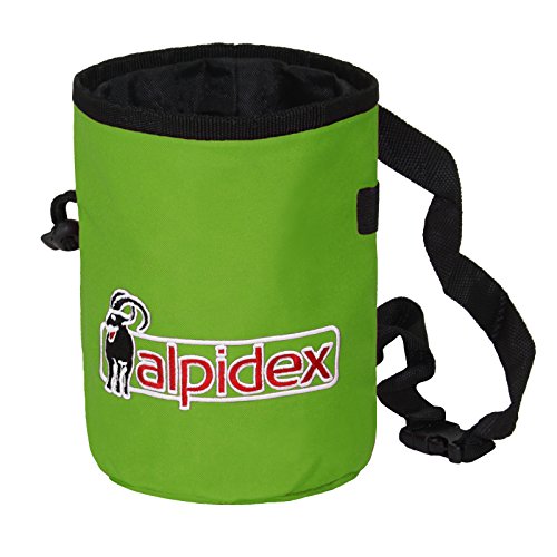 ALPIDEX Bolsa Magnesio Escalada Chalk Bag Bolsa Tiza, Color:Green Flash