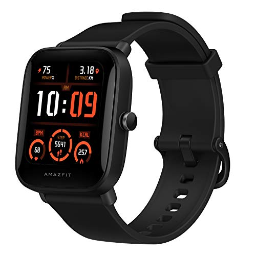 Amazfit Bip U Pro Smart Watch Reloj Inteligente con GPS Incorporado 60+ Modos Deportivos 5 ATM Fitness Tracker Oxígeno Sangre Frecuencia cardíaca Monitor de sueño y estrés 1.43 "Pantalla táctil, Black