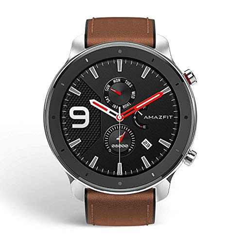 Amazfit GTR 47mm Reloj Inteligente Smartwatch Deportivo AMOLED de 1.39" GPS + GLONASS integrado Frecuencia cardíaca Continua de 24 Horas Larga duración de batería 12 Deportes Diferentes - Acero