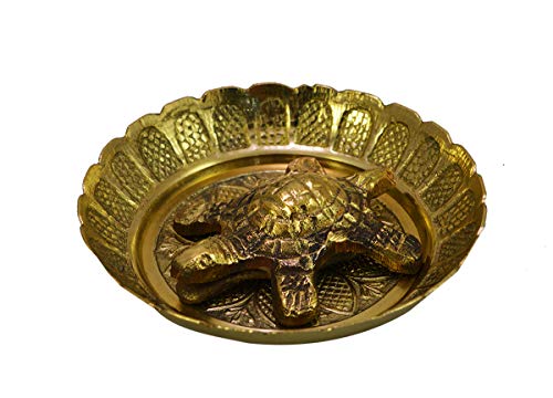 Amazing India Online Sarva Ichha Tortoises Meru Yantra en latón/Regalo religioso y decoración