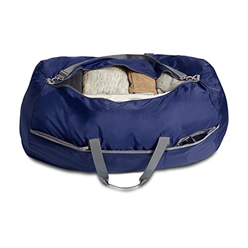 Amazon Basics - Bolsa grande de viaje/deporte (lona, 98 l), color azul marino