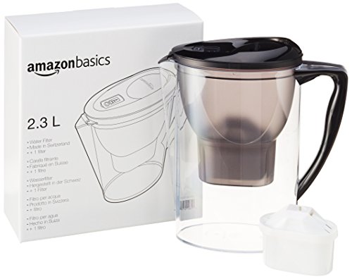 Amazon Basics – Jarra de filtrado de agua (2,3 L) - Negro