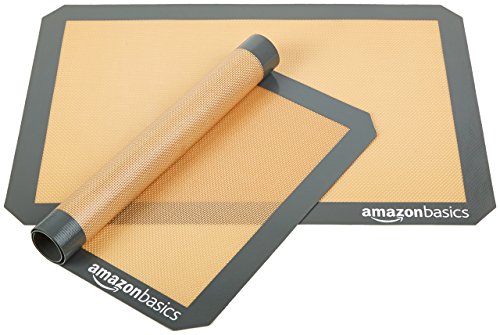Amazon Basics - Tapete de silicona para hornear, juego de 2 unidades