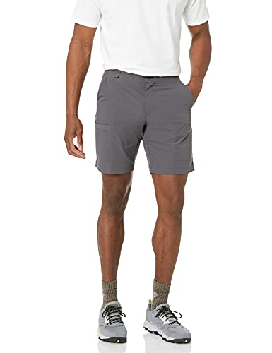 Amazon Essentials Belted Moisture Wicking Hiking Short Pantalones Cortos de Senderismo, Color Carbón, 31W