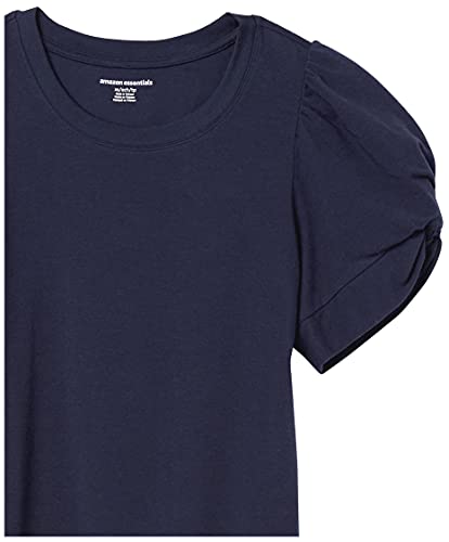 Amazon Essentials Classic Fit Twist Sleeve Crew Neck T-Shirt Camiseta, Azul Marino, M