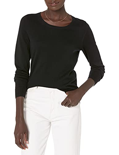 Amazon Essentials Crewneck Sweater, Mujer, Negro (black), (Talla del fabricante: XX-Large)
