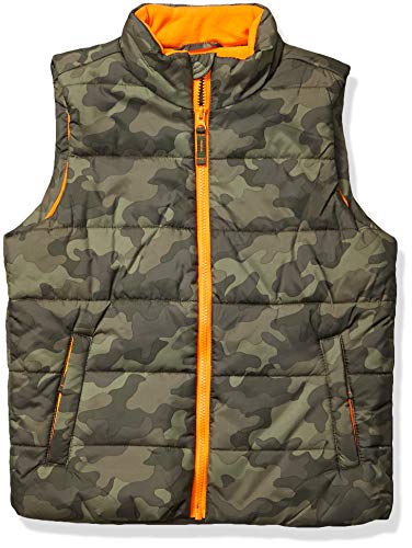 Amazon Essentials Heavy-Weight Puffer Vest Down-Outerwear-Vests, Camuflaje, Medium