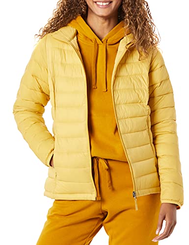 Amazon Essentials Lightweight Water-Resistant Packable Puffer Jacket Chaqueta, Amarillo Oscuro, M