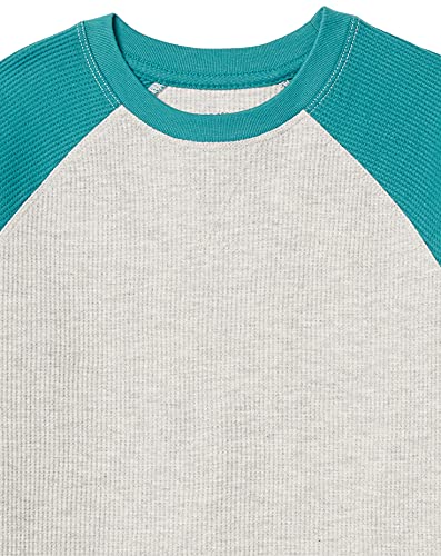 Amazon Essentials Long-Sleeve Knit Thermals Camisa, Verde, Tigre, 10 años, Pack de 3