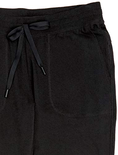 Amazon Essentials - Pantalón de mujer de algodón terry para correr, Negro, US XXL (EU 3XL - 4XL)