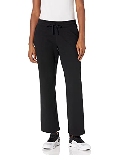 Amazon Essentials - Pantalones de chándal de rizo francés para mujeres, Negro, US L (EU L - XL)