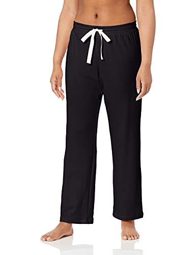 Amazon Essentials – Pantalones ligeros de tejido de rizo para mujer, Negro, US XXL (EU 3XL-4XL)