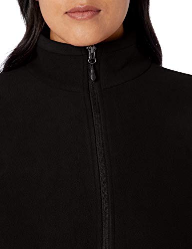 Amazon Essentials Plus Size Full-Zip Polar Fleece Jacket Outerwear-Jackets, Negro, US XXL (EU 3XL-4XL)