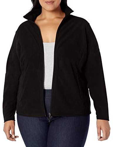 Amazon Essentials Plus Size Full-Zip Polar Fleece Jacket Outerwear-Jackets, Negro, US XXL (EU 3XL-4XL)
