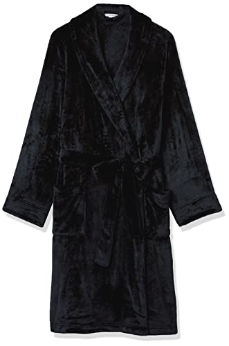 Amazon Essentials Plus Size Mid-Length Plush Robe Camisón, Negro, XL Grande