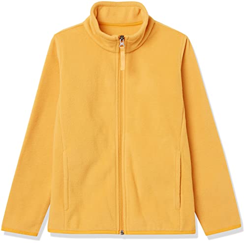 Amazon Essentials Polar Fleece Full-Zip Mock Jackets Chaqueta, Amarillo Dorado, 8 años