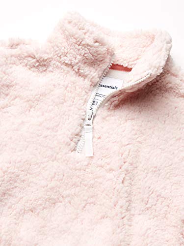 Amazon Essentials Quarter-Zip High-Pile Polar Fleece Jacket Outerwear-Jackets, Rosado Claro, 24 meses