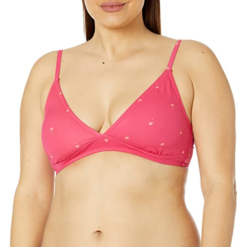 Amazon Essentials - Top de bikini clásico para mujer, soporte ligero, Rosado (Palm trees), US S (EU S)