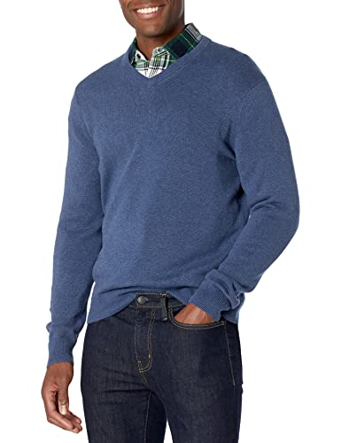 Amazon Essentials V-Neck Sweater Pullover-Sweaters, Azul Brezo, US (EU XL-XXL)
