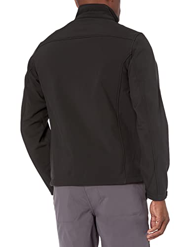 Amazon Essentials Water-Resistant Softshell Jacket Chaqueta, Negro (Black), Medium