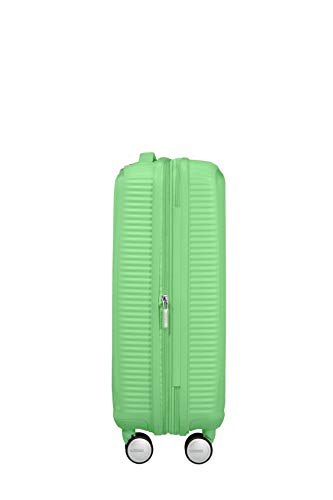 American Tourister Soundbox - Spinner S Expandible Equipaje de Mano, 55 cm, 35.5/41 L, Verde (Spring Green)