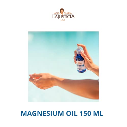 Ana Maria Lajusticia – Aceite de Magnesio – 150 ml. comprimidos articulaciones fuertes y piel tersa. Relajación y Recuperación Muscular. Apto para veganos.