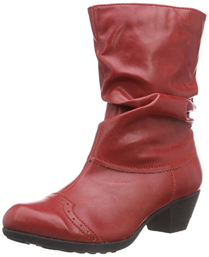 Andrea Conti 3009213 - botas de caño bajo de material sintético mujer, Rojo - Rouge (021), 39